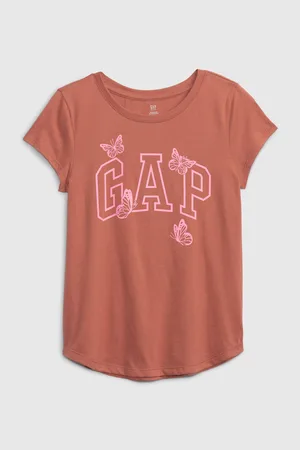 GAP Hnědé holčičí tričko organic logo
