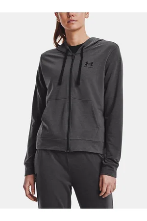 Under Armour Mikina Rival Terry FZ Hoodie-GRY