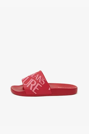 VERSACE Červené dámské pantofle