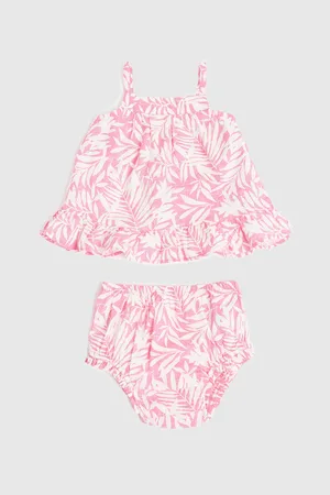 GAP Bílo-růžový holčičí vzorovaný koupací set