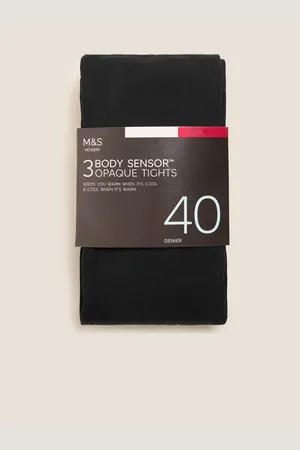 Marks & Spencer Sada tří černých punčochových kalhot Body Sensor™ 40 DEN