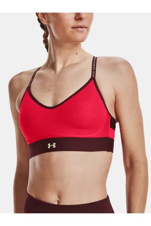 Under Armour Červená dámská sportovní podprsenka UA Infinity Low