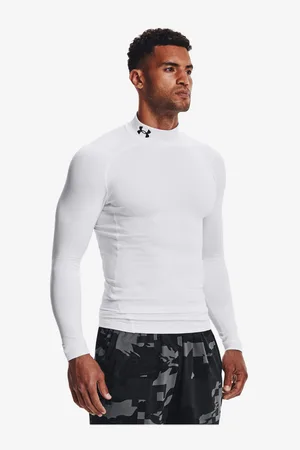 Under Armour Bílé sportovní tričko CG Armour Comp Mock