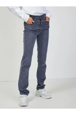 Levi's Ženy Rovné nohavice - Šedé dámské straight džíny 724