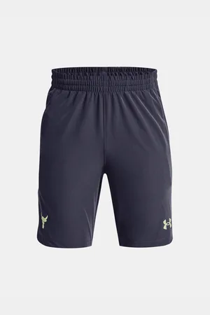 Under Armour Tmavě šedé klučičí kraťasy UA Pjt Rock Woven Shorts