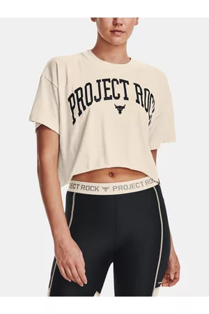 Under Armour Krémové tričko UA Pjt Rck SS Crop