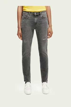 Scotch&Soda Šedé pánské slim fit džíny