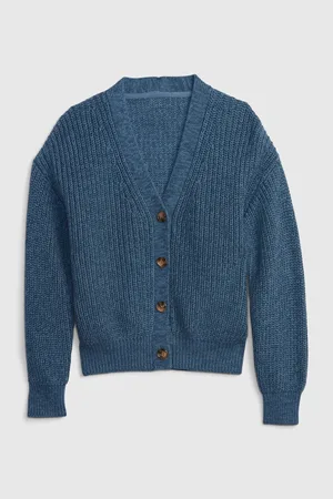 GAP Modrý holčičí kardigan se zapínáním na knoflíky