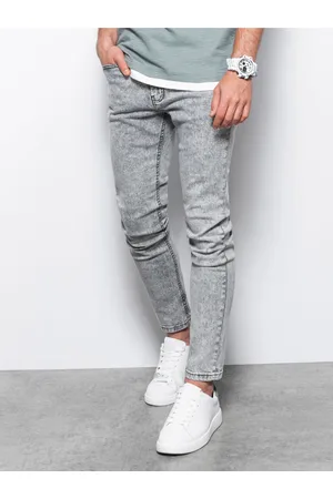 Ombre Clothing Šedé pánské skinny fit džíny P1062