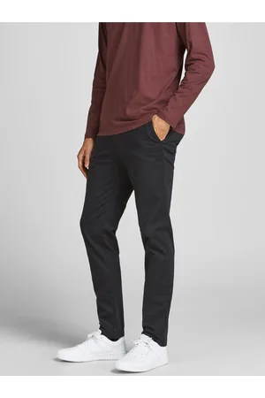 JACK & JONES Černé chino kalhoty Marco
