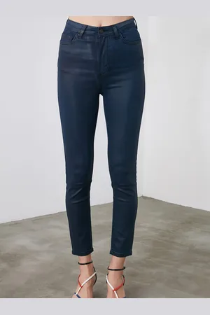 Trendyol Tmavě modré skinny fit džíny