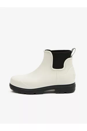 UGG Bílé dámské zateplené kotníkové holínky Droplet