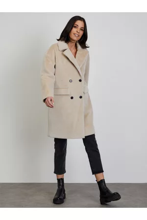 ZOOT.lab Ženy Kabáty - Béžový dámský zimní kabát z umělého kožíšku Stephany