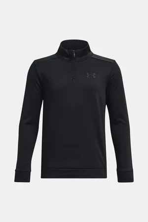 Under Armour Černá klučičí mikina UA Armour Fleece 1/4 Zip