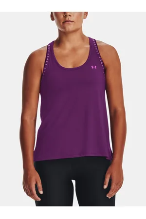 Under Armour Tmavě fialové sportovní tílko UA Knockout Tank