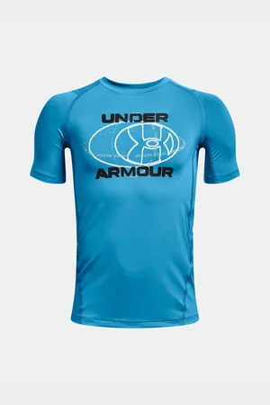 Under Armour Modré klučičí sportovní tričko UA HG Armour Novelty SS
