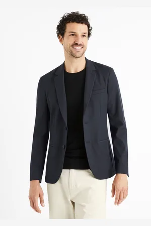 Celio Tmavě modré pánské slim fit sako Cuseverin