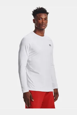 Under Armour Bílé sportovní tričko UA CG Armour Fitted Crew