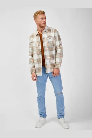 GAP Modré pánské džíny straight taper logan destroy