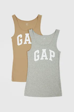 GAP Béžové dámské tílko Logo tank, 2ks