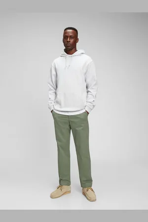 GAP Zelené pánské kalhoty modern khakis straight fit Flex