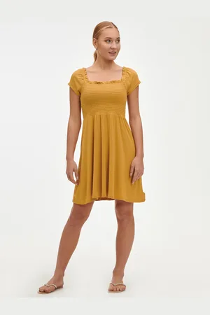 GAP Žluté dámské šaty mini dress