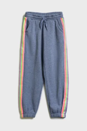 GAP Modré holčičí dětské tepláky Logo joggers slouchy