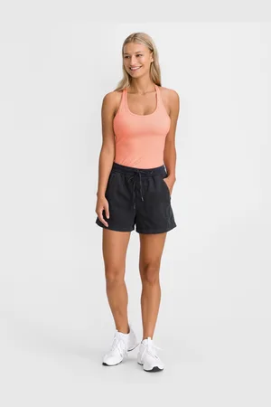 GAP Oranžové dámské tričko brushed jersey keyhole back shelf tank