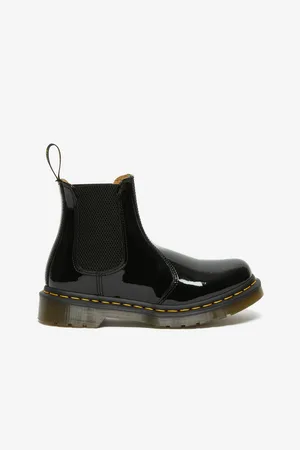 Dr. Martens Černé dámské lesklé kožené chelsea boty 2976 Chelsea