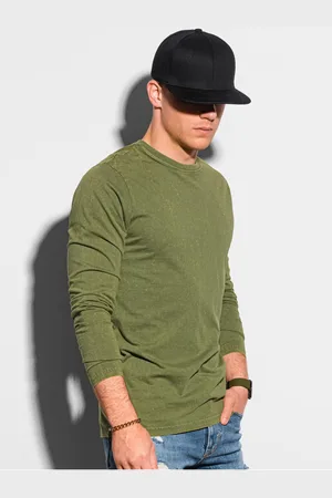 Ombre Clothing Zelené pánské basic tričko
