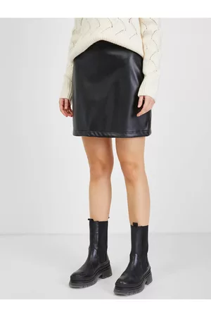 GAP Černá dámská koženková mini sukně
