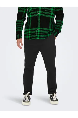 Only & Sons Černé pánské chino kalhoty Kent