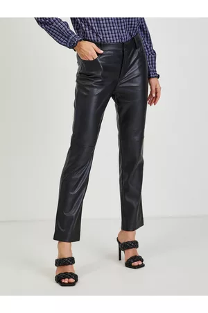 ORSAY Černé dámské koženkové kalhoty