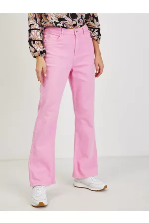 ORSAY Růžové dámské bootcut džíny