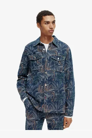 Scotch&Soda Pánská vzorovaná džínová bunda