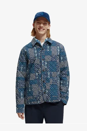Scotch&Soda Pánská vzorovaná prošívaná košilová bunda