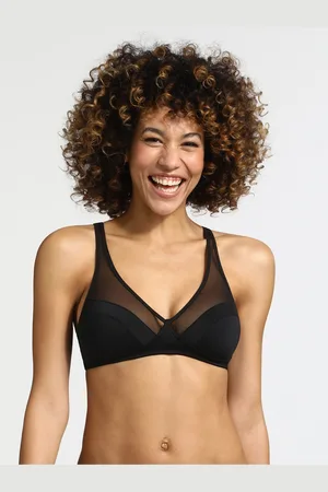 Dim Černá dámská podprsenka bez kostic GENEROUS WIREFREE BRA