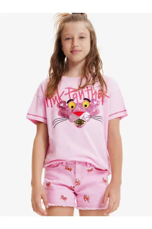 Desigual Růžové holčičí tričko Pink Panther