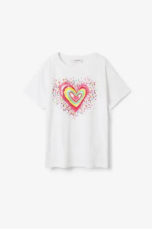 Desigual Bílé holčičí tričko Heart
