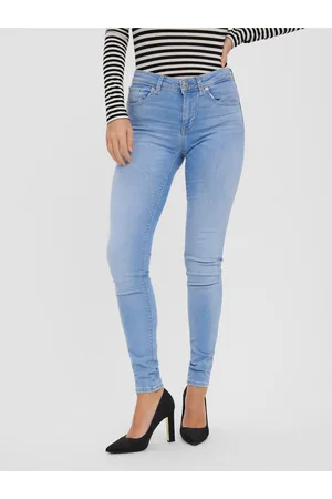 VERO MODA Světle modré dámské skinny fit džíny Lux