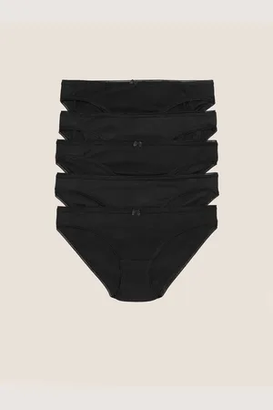 Marks & Spencer Bikini kalhotky z bavlny s lycrou®, 5 ks v balení