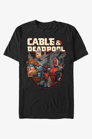 ZOOT FAN. Černé unisex tričko Marvel Double Trouble