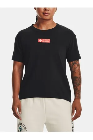 Under Armour Černé dámské tričko UA PROJECT ROCK GLOBE SS