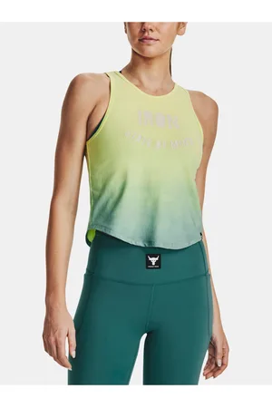 Under Armour Žluto-zelené dámské tílko Project Rock State of Mind Tnk
