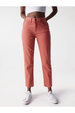 Salsa Růžové dámské zkrácené slim fit džíny True