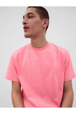 GAP Růžové pánské basic tričko