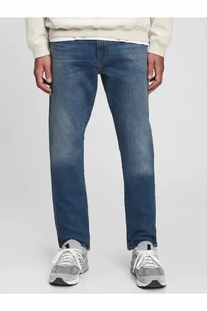 GAP Modré pánské džíny slim straight faded medium