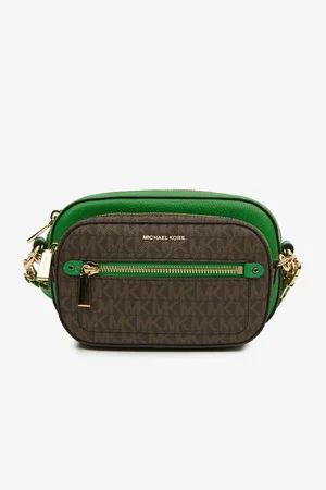 Michael Kors Hnědo- dámská kožená crossbody kabelka