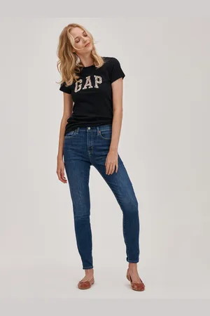 GAP Modré dámské džíny skinny high rise med cyrus