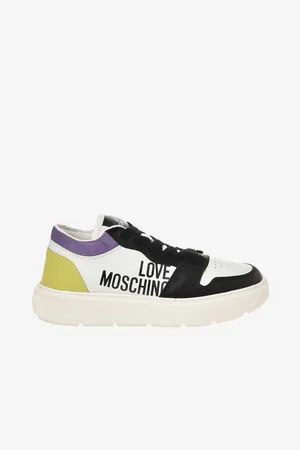 Moschino Černo-bílé dámské kožené tenisky
